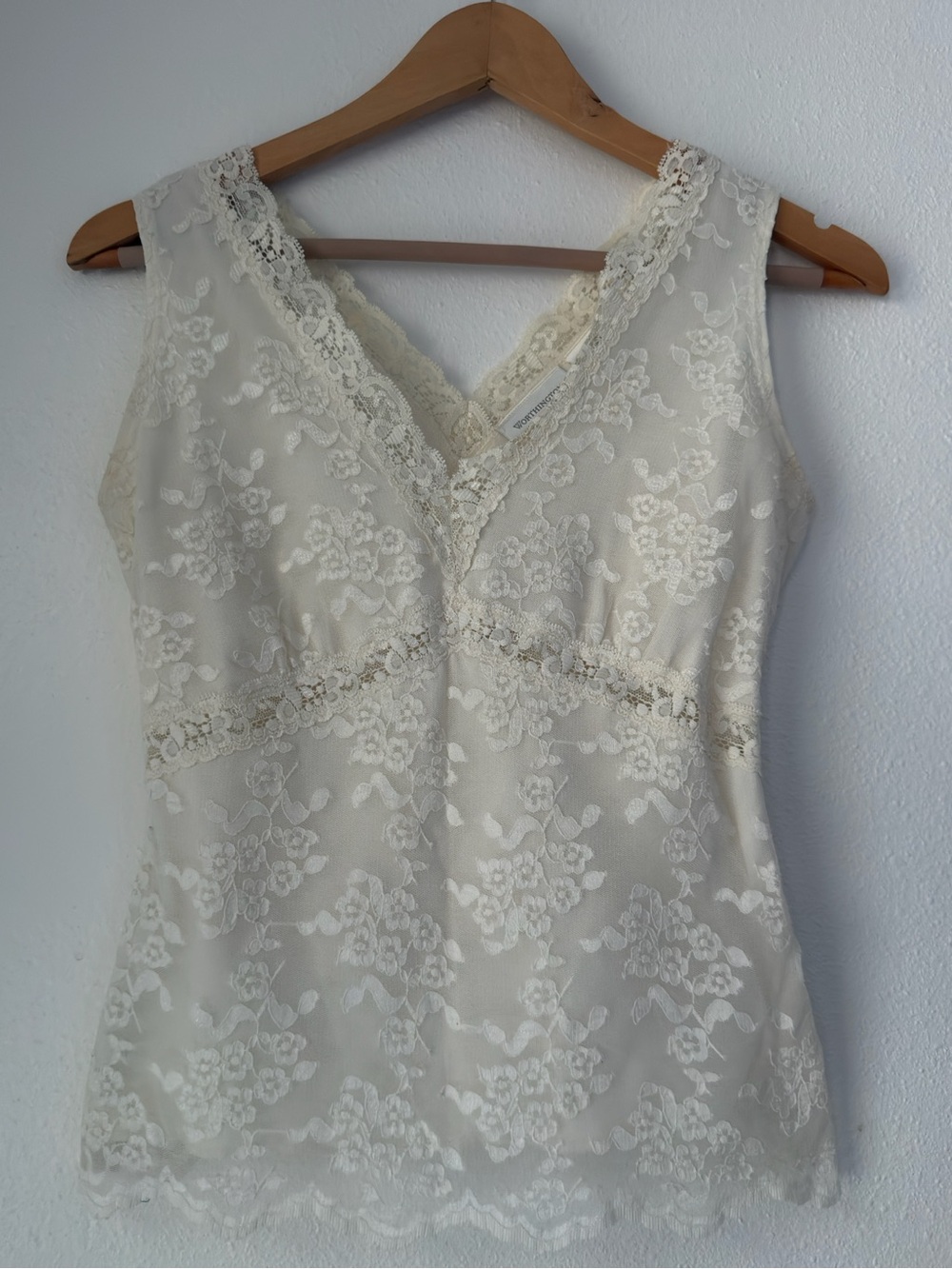 Vtg Worthington Y2K Babydoll Top Lace Women Sz PS Dainty Fairy Grunge 90s